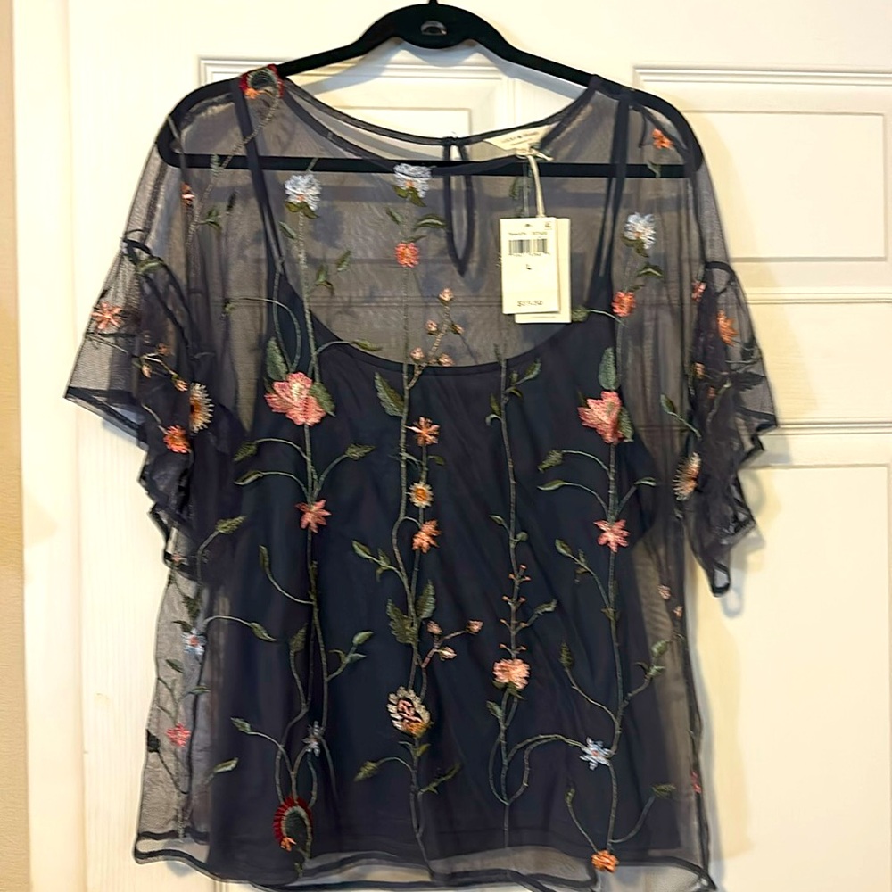 Lucky Brand 2piece sheer top